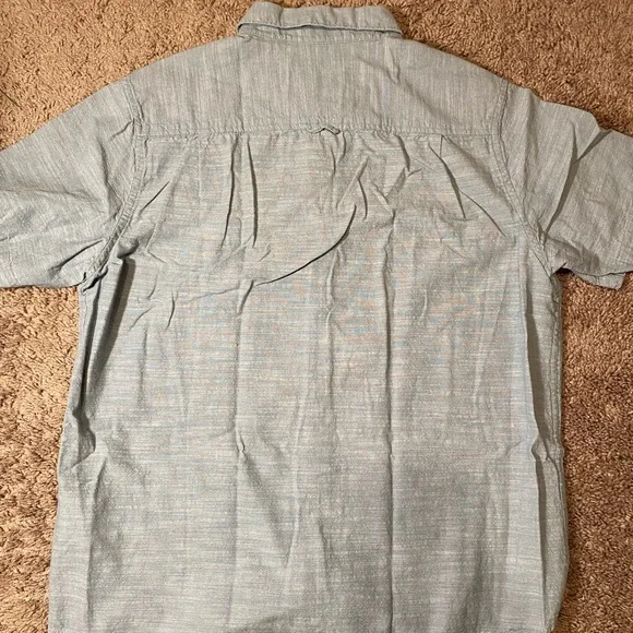 Hurley Surf Style Button Up Down Adult Mens Size Medium Blue Cotton Dress Shirt - Picture 7 of 9